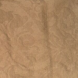 Waverly 7 Cotton Damask Dinner Napkins Tan Gold Jacquard Floral Motif Formal